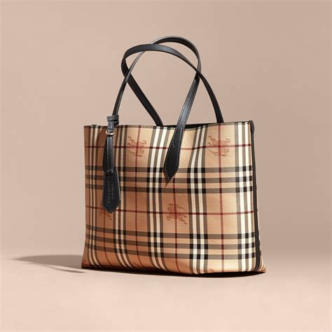 burberry haymarket check reversible tote